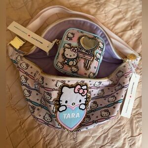 Stoney Clover Lane Hello Kitty Ribbons & Bows Jumbo Fanny +Mini Pouch Customized
